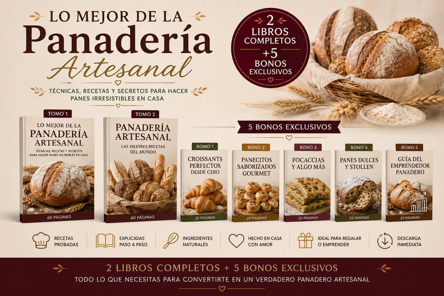 Lo Mejor de la Panadería Artesanal + 5 Bonus de Regalo