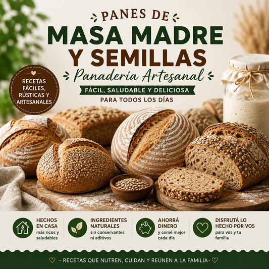 Panes de Masa Madre y Semillas: Panadería Artesanal Fácil y Saludable