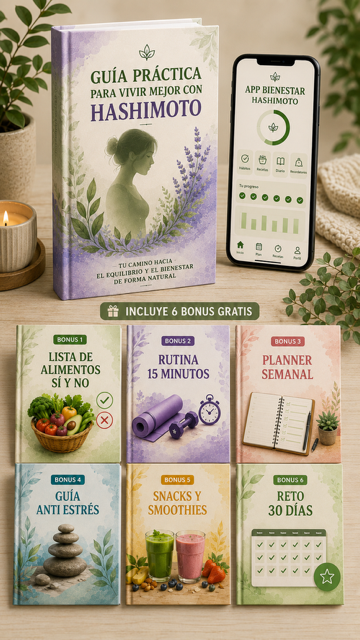 Guía práctica para vivir mejor con Hashimoto-Alimentación, recetas y rutinas saludables