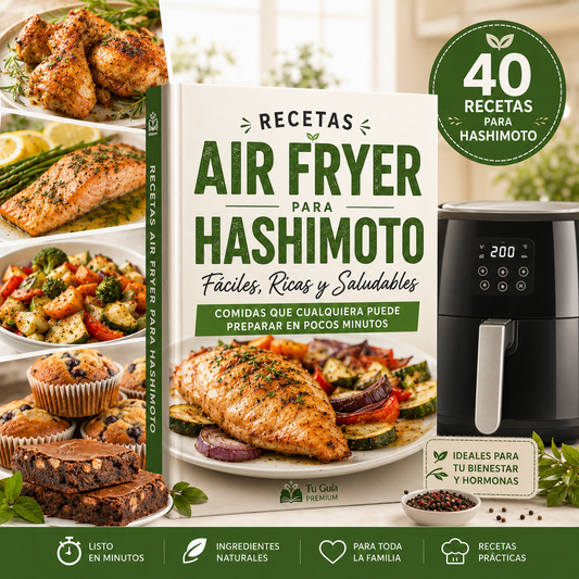 Air Fryer para Hashimoto 40 recetas saludables, fáciles y deliciosas para cuidar tu alimentación todos los días