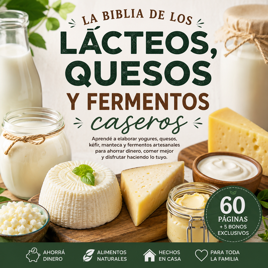 La Biblia de los Lácteos, Quesos y Fermentos Caseros + 5 Bonus de Regalo