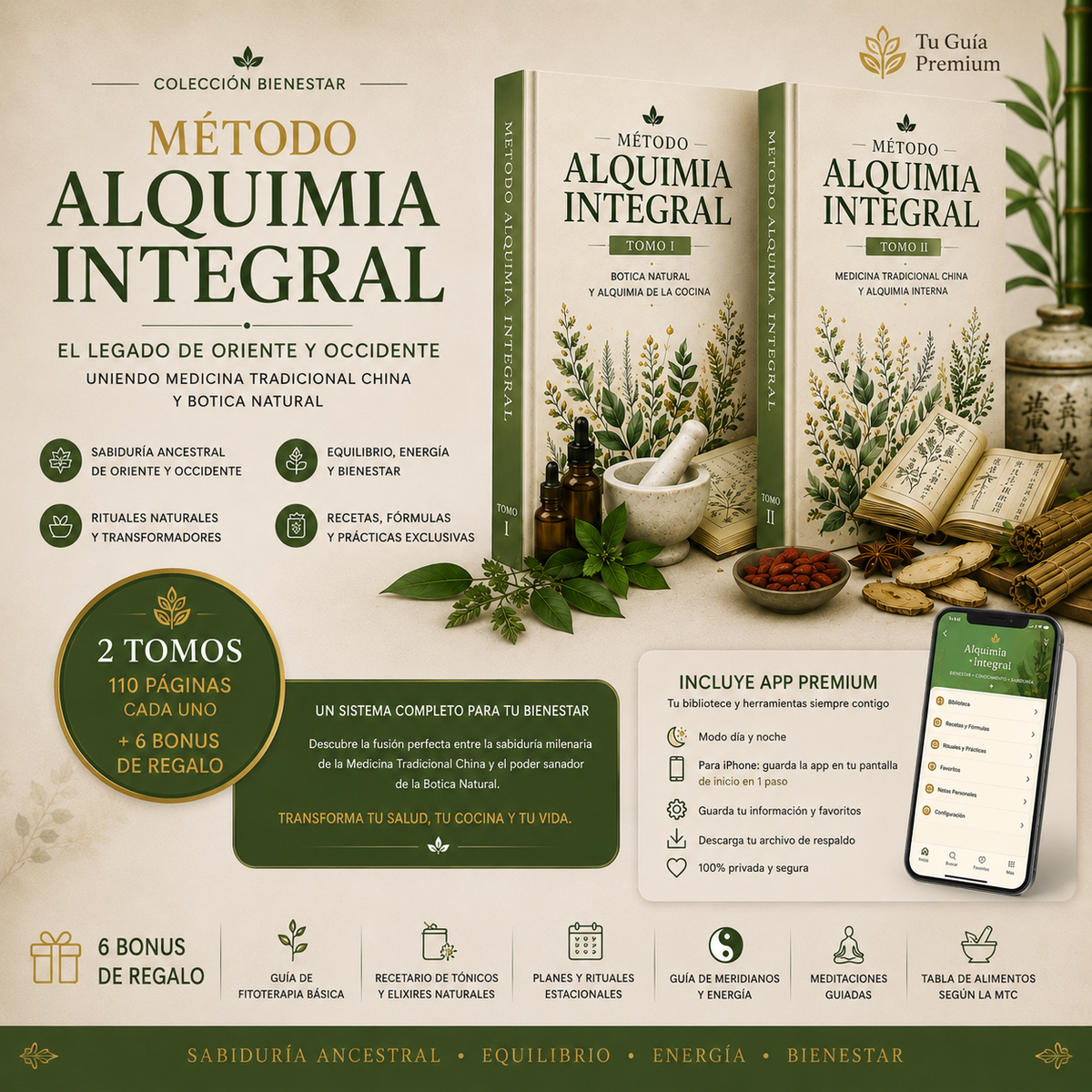 Alquimia Ancestral Remedios Naturales, Medicina Tradicional China y Bienestar Integral + 6 Bonus de Regalo